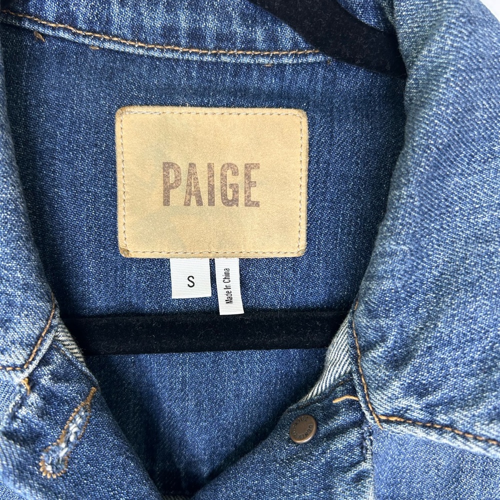 PAIGE Rowan Women’s Blue Jean Jacket Classic Design Cotten Blend Size small - Picture 3 of 7